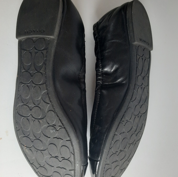 Coach Shoes Black Slip On Ballet Flats Sz 5.5B - Picture 5 of 7